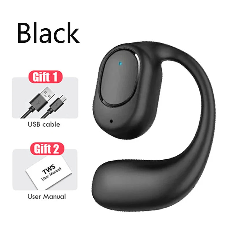 Wireless Headphones Bluetooth Headset with Microphone Bone Conduction Handsfree Noise Canceling Earphones for Driving Audifonos