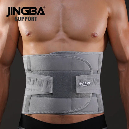 Transform Your Workout with the JINGBA SUPPORT Fitness Waist Trainer & Back Support Belt - the Ultimate Sweat-Enhancing Solution for Muscular Support!