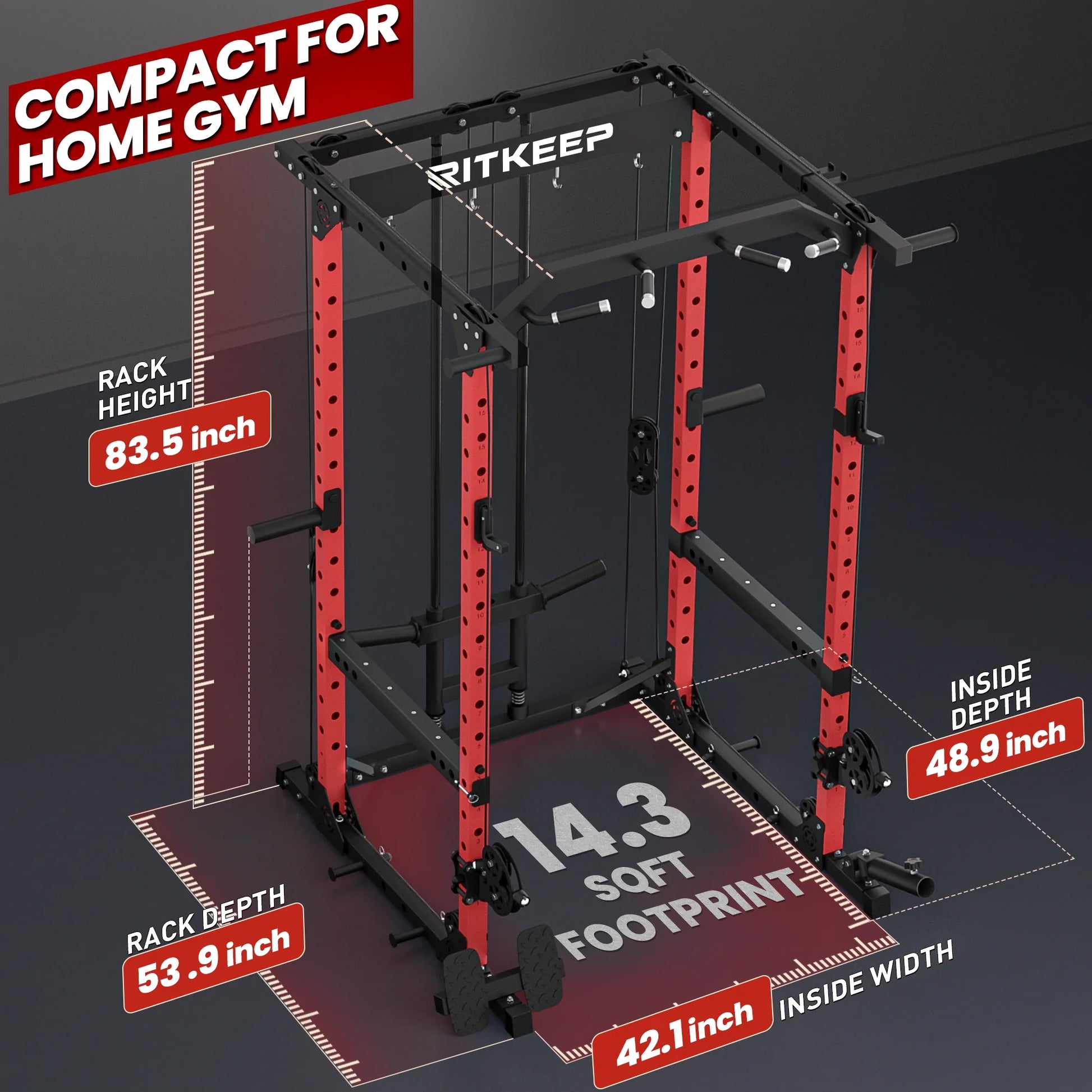 Destroyer M10 ALL-IN-ONE Power Rack Fitness Equipment Package