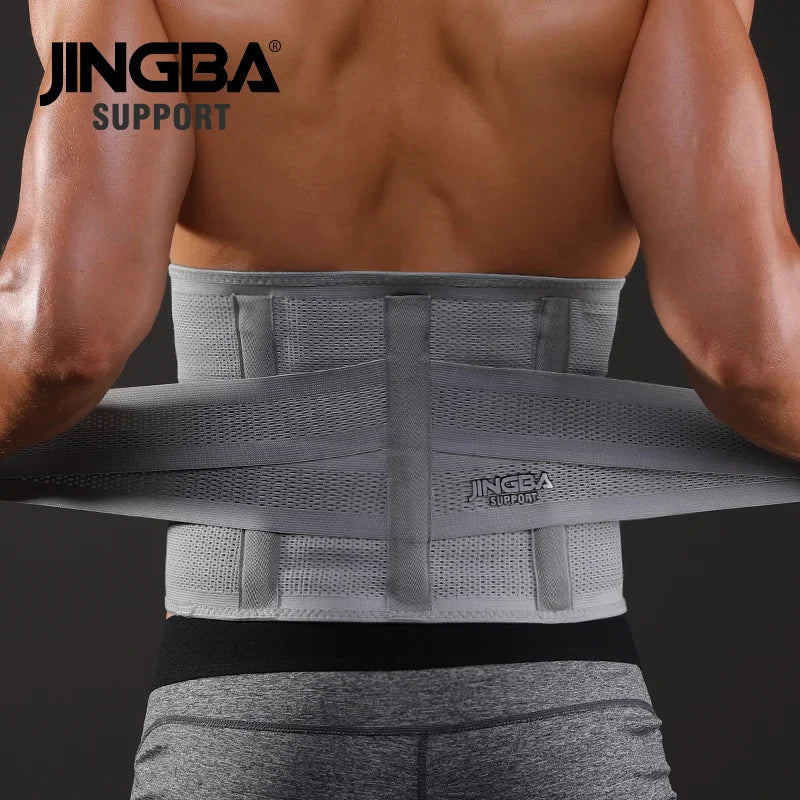 Transform Your Workout with the JINGBA SUPPORT Fitness Waist Trainer & Back Support Belt - the Ultimate Sweat-Enhancing Solution for Muscular Support!