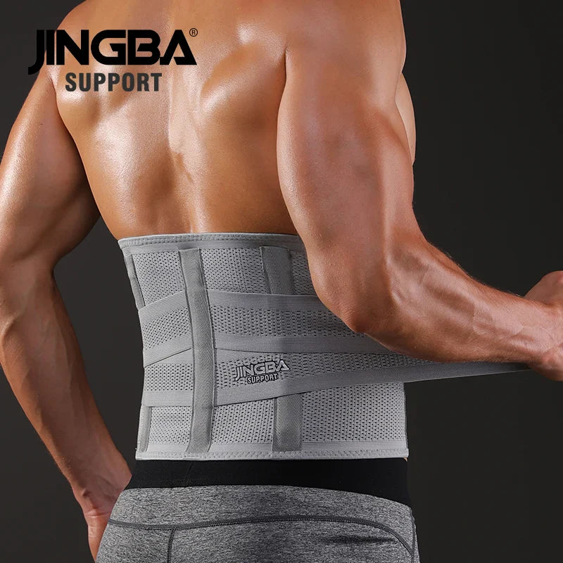 Transform Your Workout with the JINGBA SUPPORT Fitness Waist Trainer & Back Support Belt - the Ultimate Sweat-Enhancing Solution for Muscular Support!