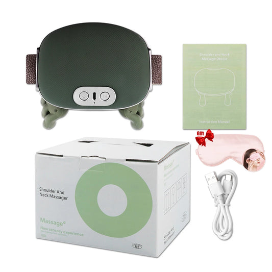 USB Bionic Finger Neck Shoulder Massager Wireless Neck Cervical Trapezius Kneading Massage Shawl Brushless Motor Neck Masajeador