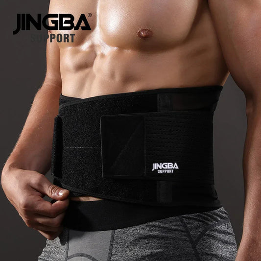 Transform Your Workout with the JINGBA SUPPORT Fitness Waist Trainer & Back Support Belt - the Ultimate Sweat-Enhancing Solution for Muscular Support!